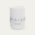 Custom Basset Hound Red and White Christmas Santa Hat Mug