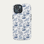 Labrador Retriever Blue Toile Phone case