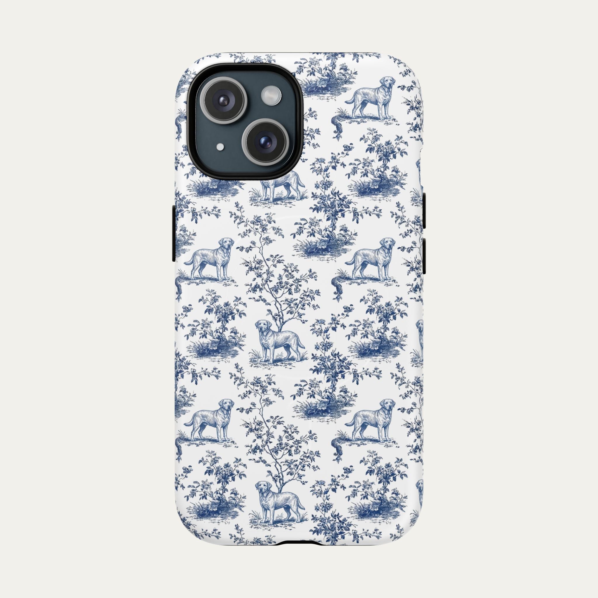 Labrador Retriever Blue Toile Phone case