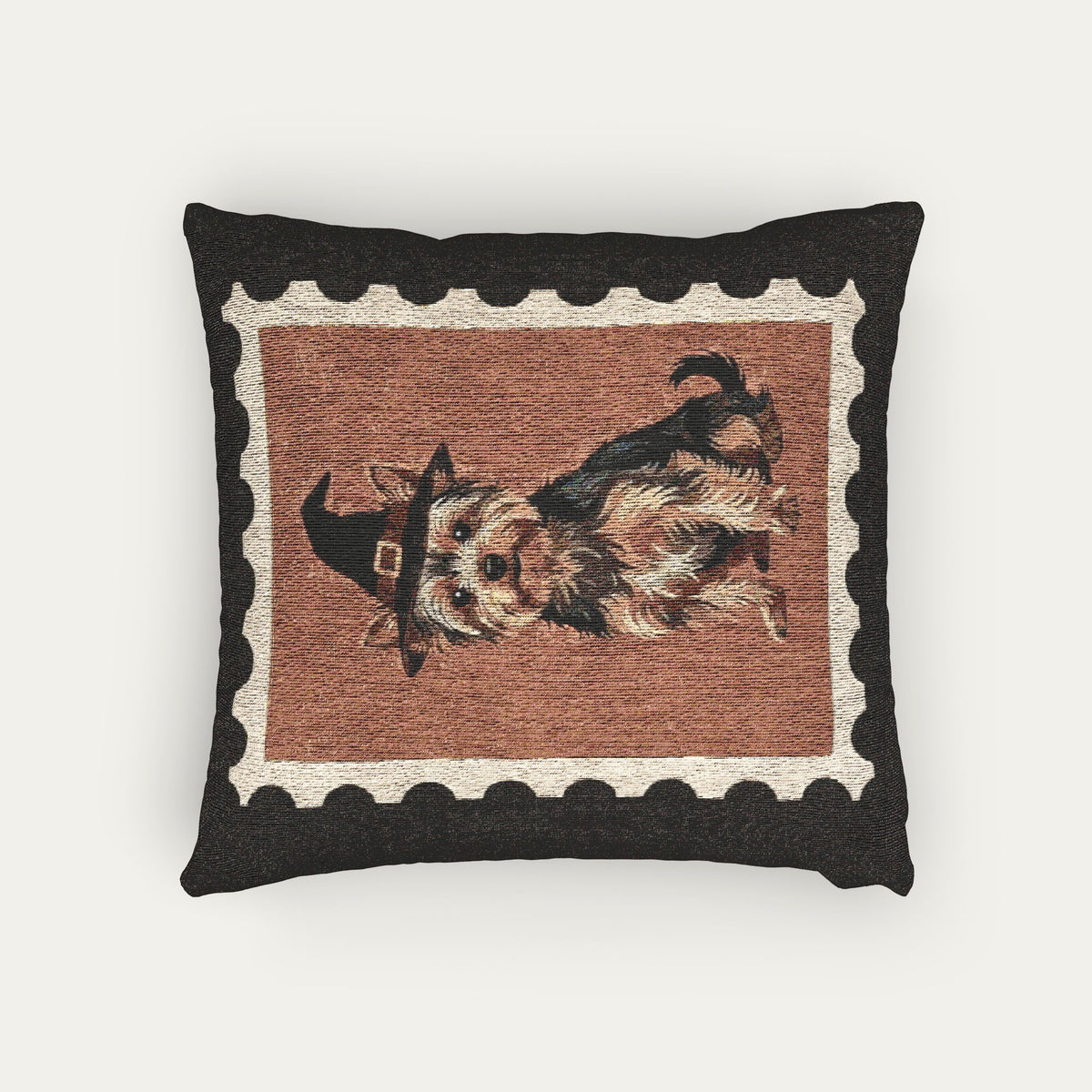 Yorkshire terrier  Halloween Woven Pillow