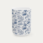 Jack Russell Terrier Blue Toile Mug