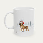 Custom French Bulldog Brindle Christmas Santa Hat Mug