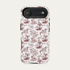 Goldendoodle Burgundy Toile phone Case