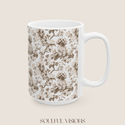 Cavapoo Toile De Jouy Mug