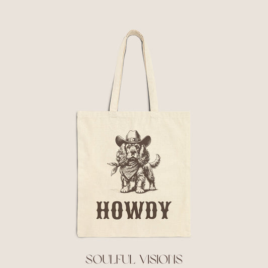 Howdy Cocker Spaniel Tote Bag