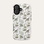 Tabby Cat Sage Green Toile phone Case