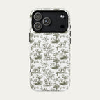 Goldendoodle Green Sage Toile phone Case