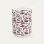 German Shorthaired Pointer Burgundy Toile Mug