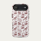 Cocker Spaniel Burgundy Toile phone Case