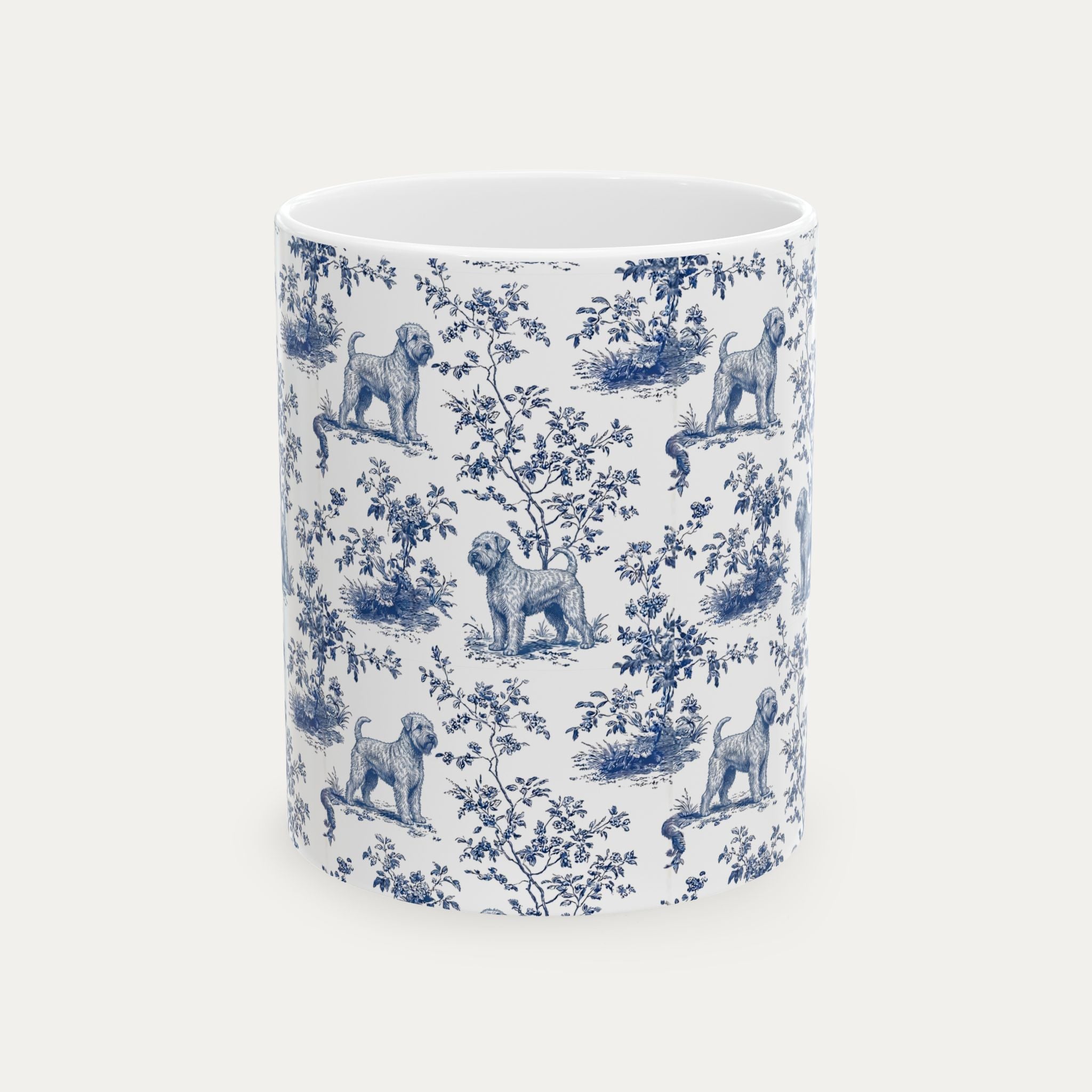 Wheaten Terrier Blue Toile Mug