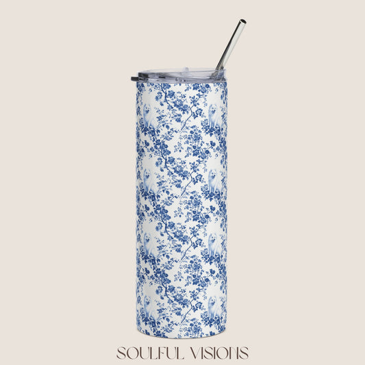 Samoyed Stainless Steel Tumbler With Straw, 20oz