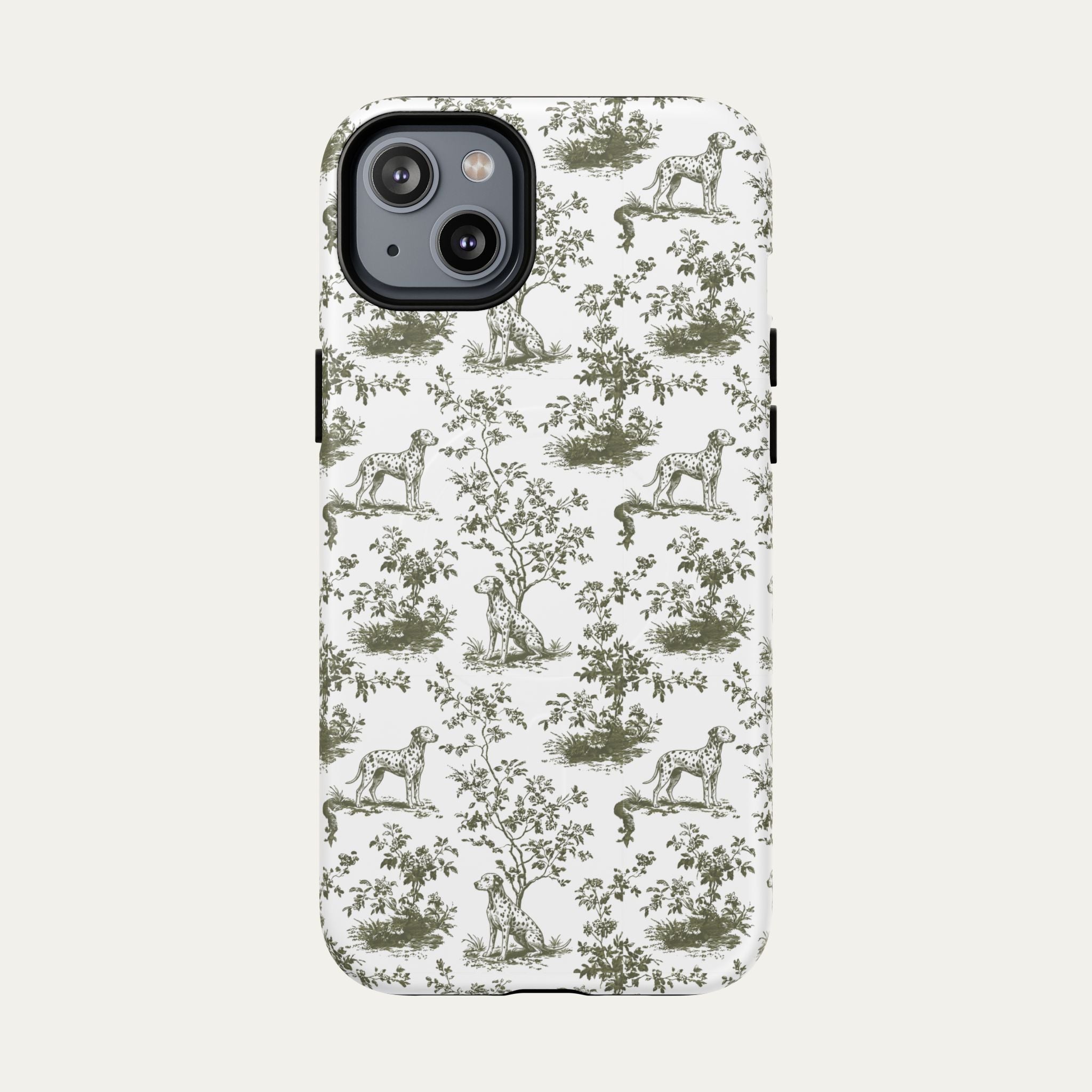 Dalmatian Sage Green Toile phone Case