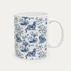 Dachshund Longhaired Blue Toile Mug