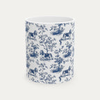 Basset Hound Blue Toile Mug