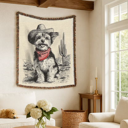 Yorkshire Terrier Woven Blanket