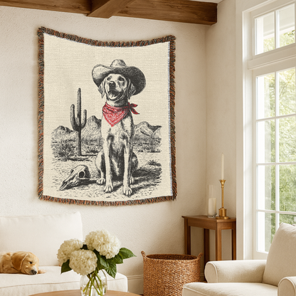 Weimaraner Woven Blanket