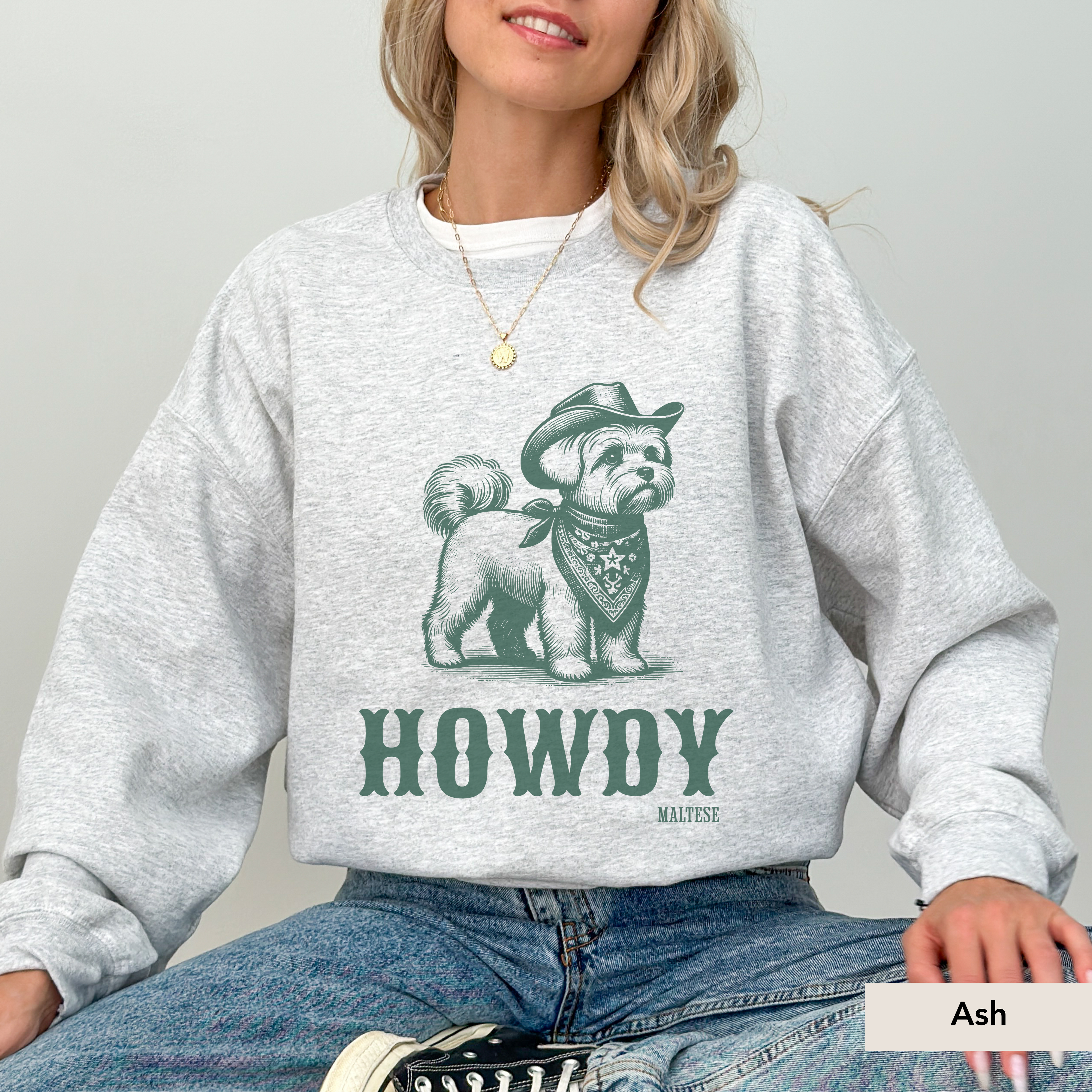 Howdy Maltese Sweatshirt