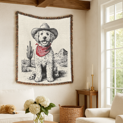 Goldendoodle Woven Blanket