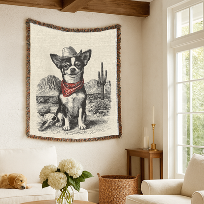 Chihuahua Woven Blanket