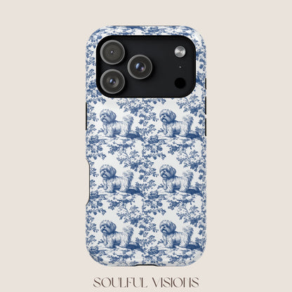 Shih Tzu Toile De Jouy Magnetic Phone Case