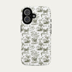Husky Sage Green Toile phone Case