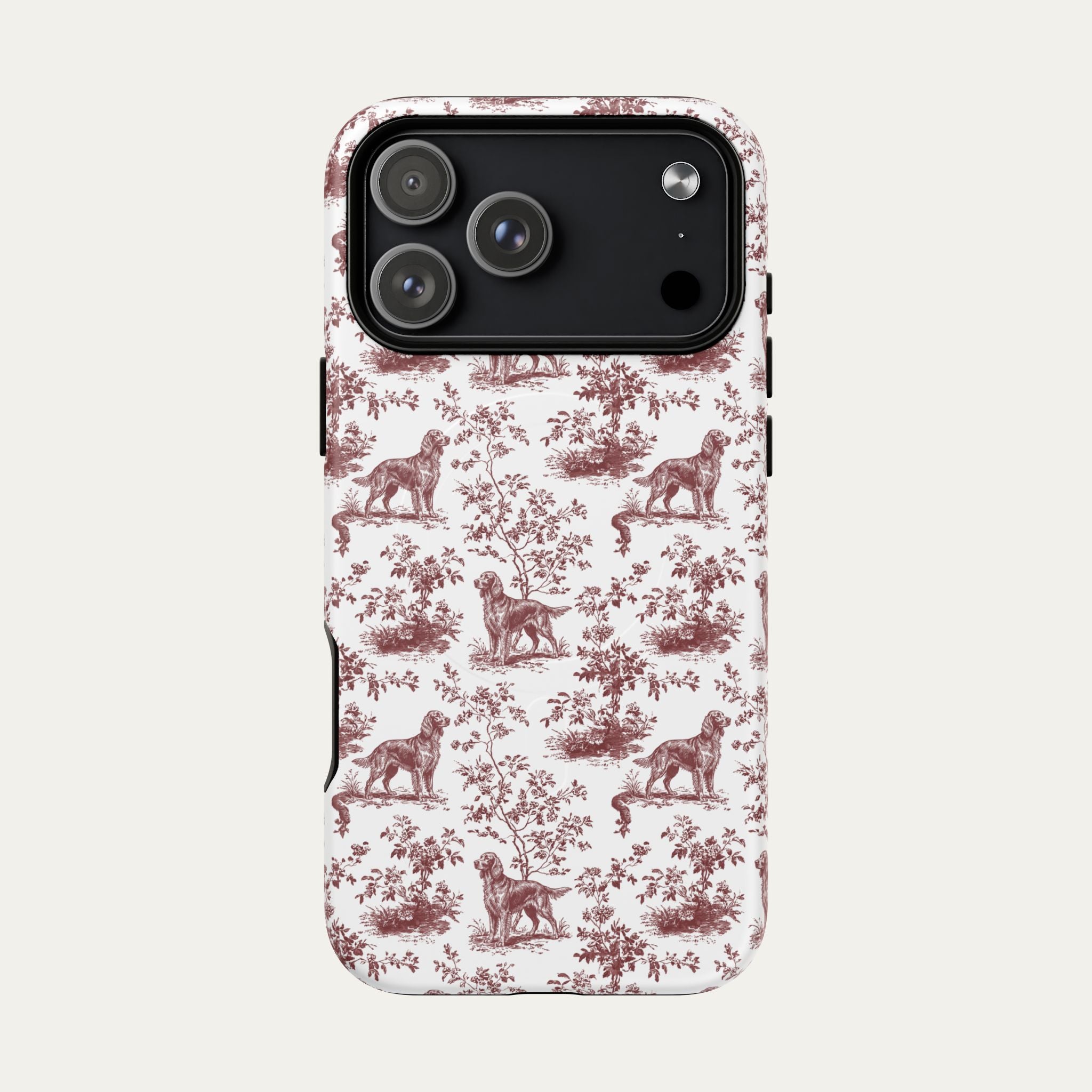 Irish Setter Burgundy Toile phone Case