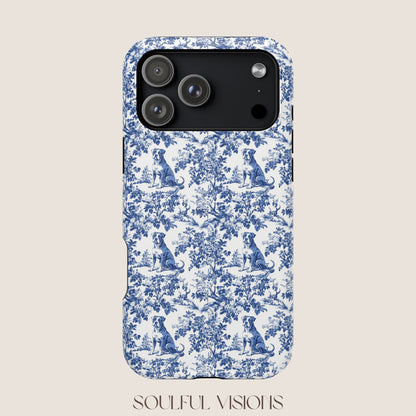 Pitbull Toile De Jouy Magnetic Phone Case