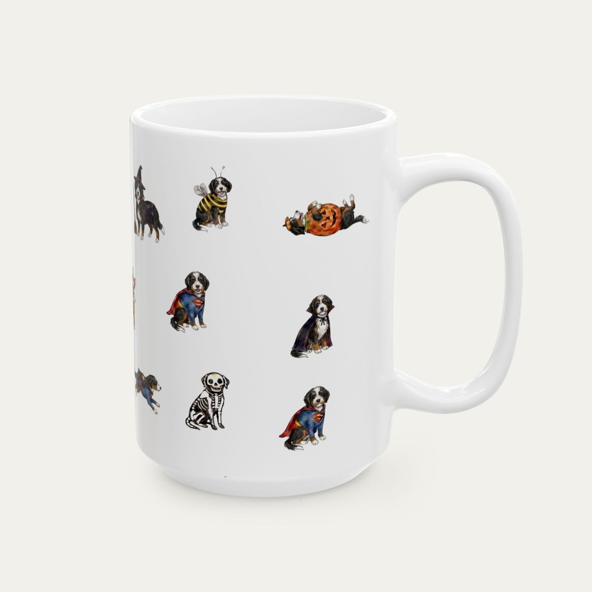 Bernedoodle Halloween mug