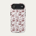 Pomeranian Burgundy Toile phone Case