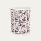 Doberman Burgundy Toile Mug