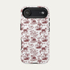 Australian Shepherd Burgundy Toile phone Case