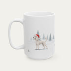 Custom Poodle White Christmas Santa Hat Mug