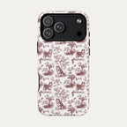Alaskan Malamute Burgundy Toile phone Case