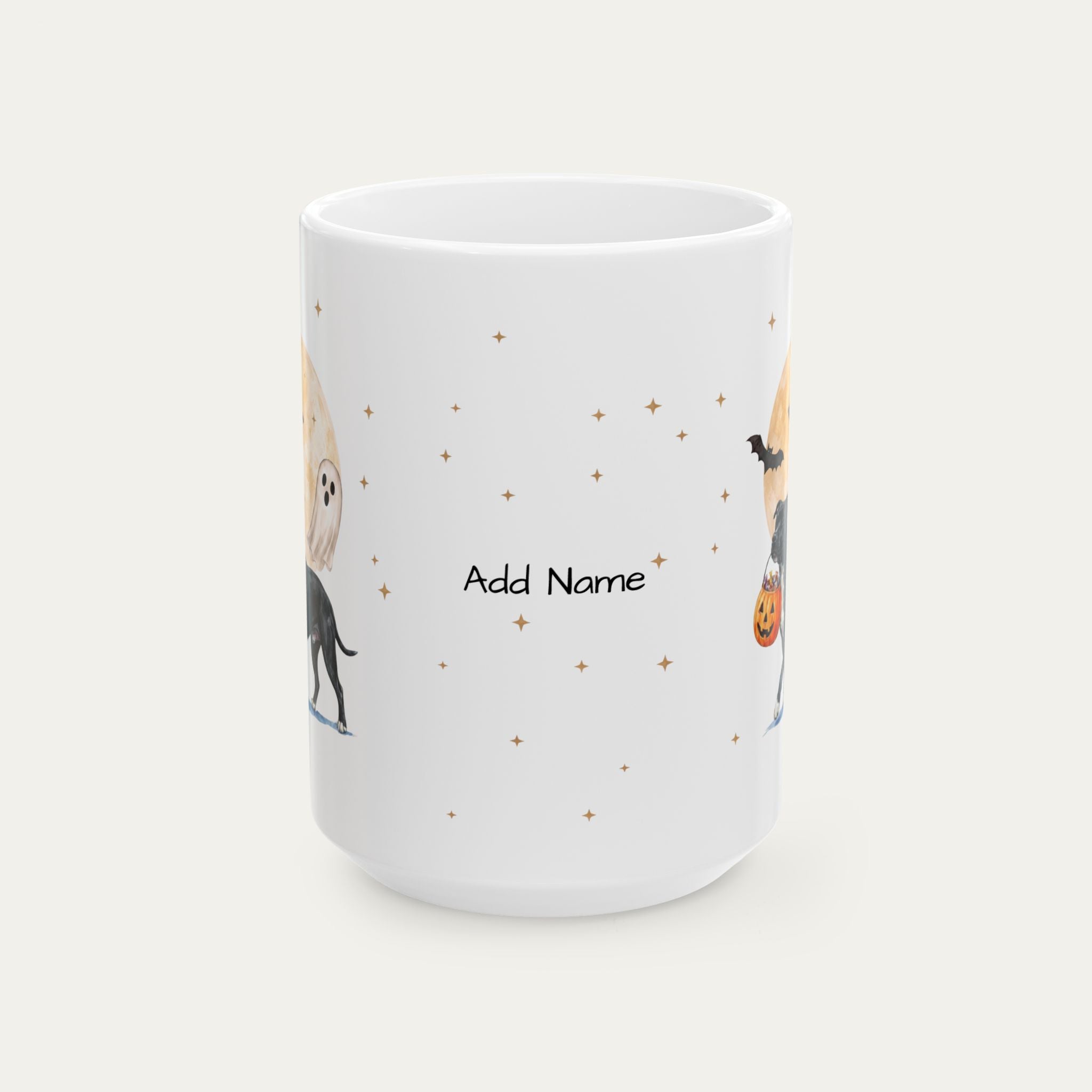 Custom Pitbull Black Halloween mug