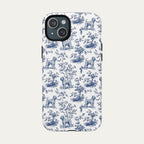 Wheaten Terrier Blue Toile Phone case