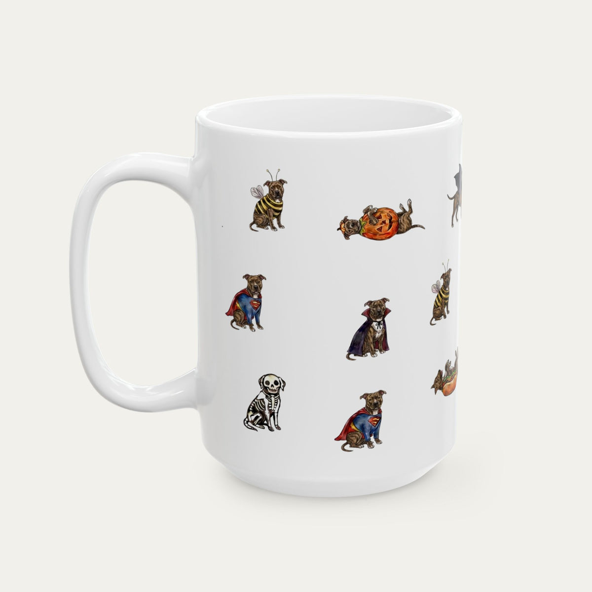 Pitbull Brindle Halloween mug