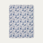 Doberman Toile De Jouy Fleece Blanket