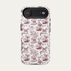 Shiba Inu Burgundy Toile phone Case