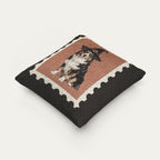 Australian shepherd tri color Halloween Woven Pillow