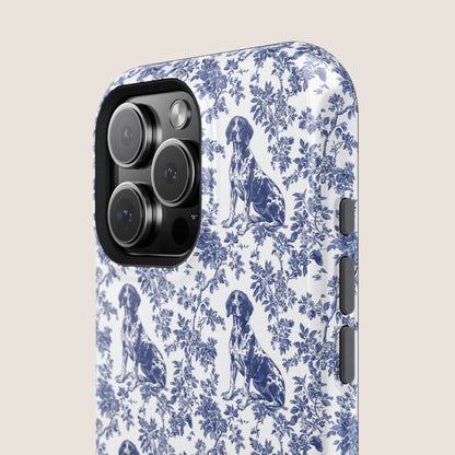German Shorthaired Pointer Toile De Jouy Magnetic Phone Case