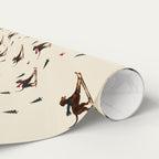 Doberman Pinscher Christmas Skiing Wrapping Paper