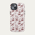 Shetland Sheepdog Burgundy Toile phone Case