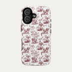 Havanese Burgundy Toile phone Case
