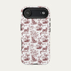 Australian Cattle Dog Burgundy Toile phone Case