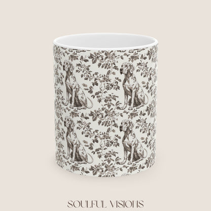 Great Dane Toile De Jouy Mug
