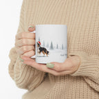 Custom Border Collie Tri Color  Christmas Santa Hat Mug