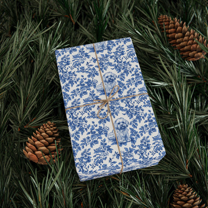 Havanese French Toile De Jouy Wrapping Paper