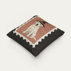Labarador Cream  Halloween Woven Pillow