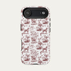 Weimaraner Burgundy Toile phone Case
