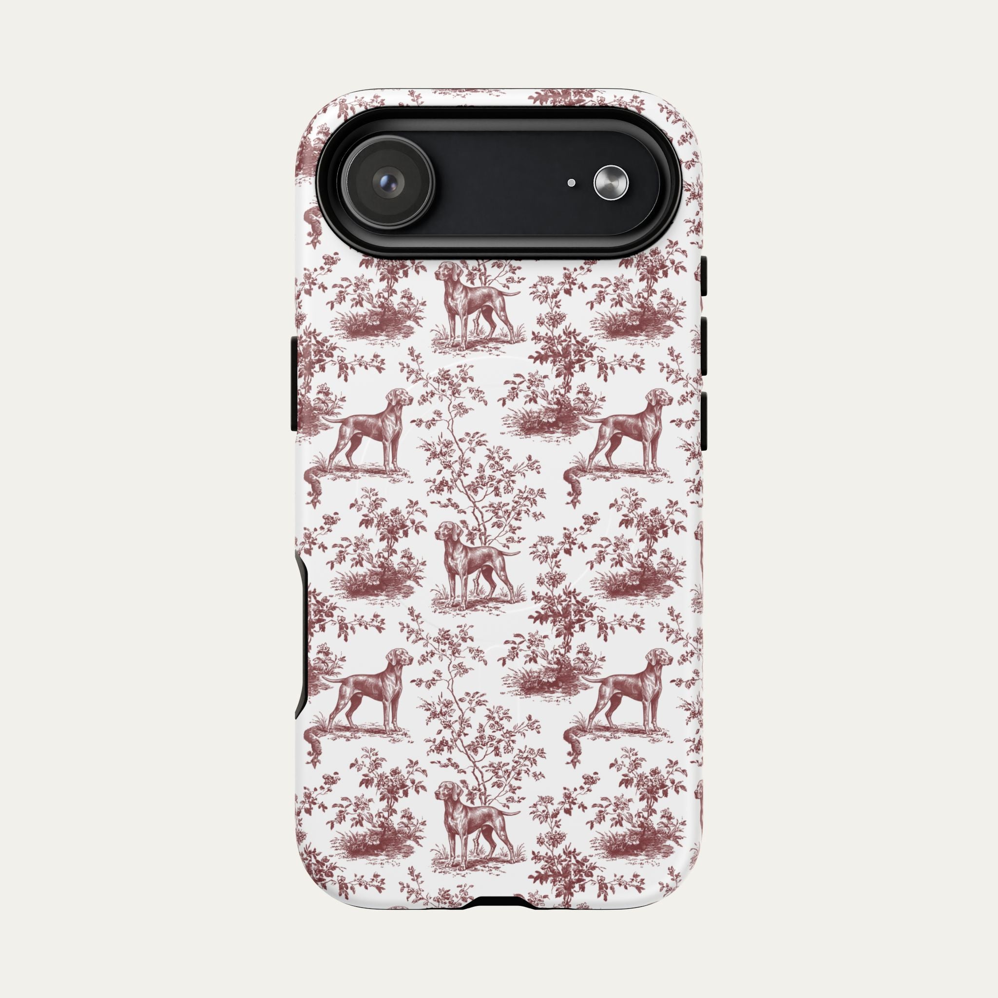 Weimaraner Burgundy Toile phone Case